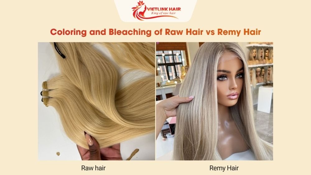 Coloring and Bleaching of Raw Hair vs Remy Hair