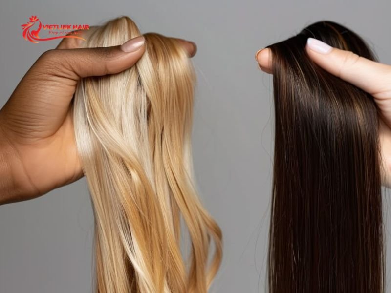 Synthetic and human hair differ in fiber composition, styling flexibility, maintenance, and cost.
