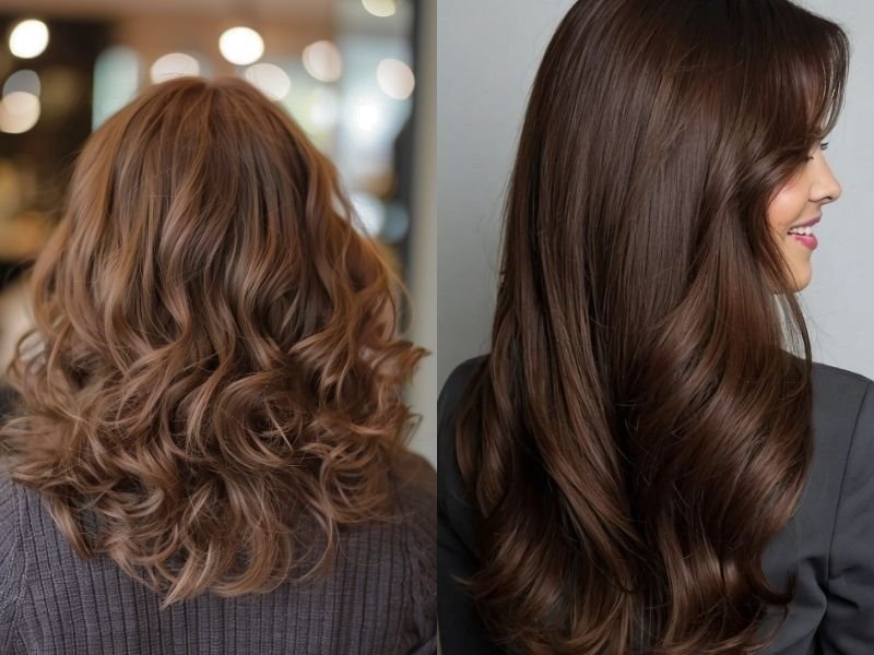 Darkening medium-brown extensions to chocolate brown is typically a more controlled color-depositing process.