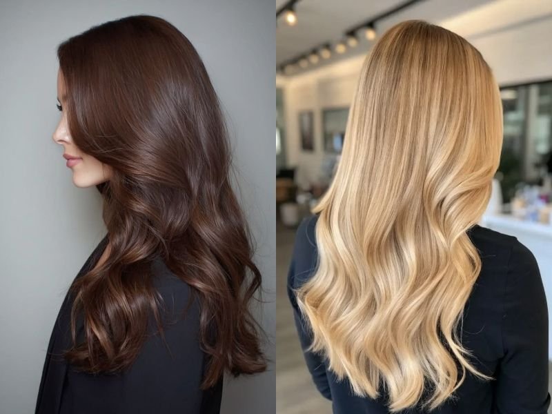Lightening dark-brown extensions requires more processing and can increase the risk of dryness and uneven lift.