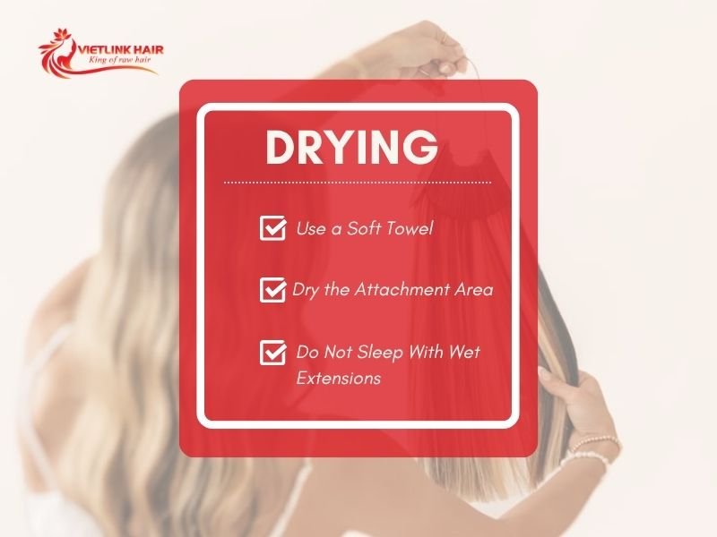 How to Dry Hair Extensions After Washing