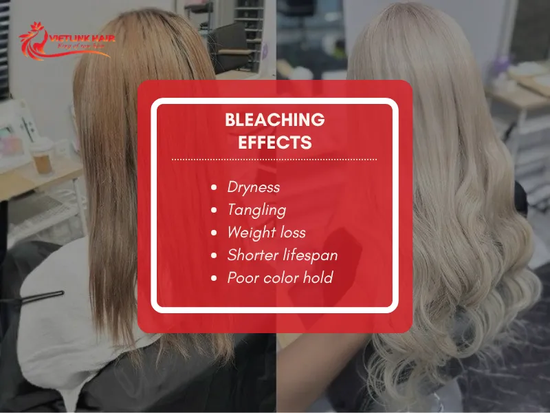 How Bleaching Human Hair Extensions Changes the Hair Structure