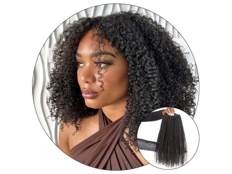 Natural curls blended with matching extensions