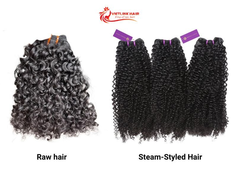 Raw and steam-styled curls behave differently