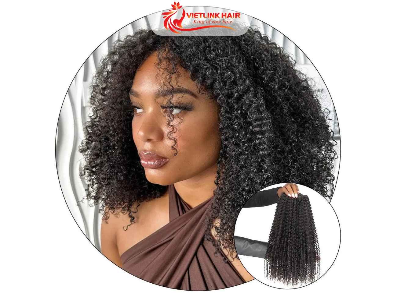Natural curls blended with matching extensions