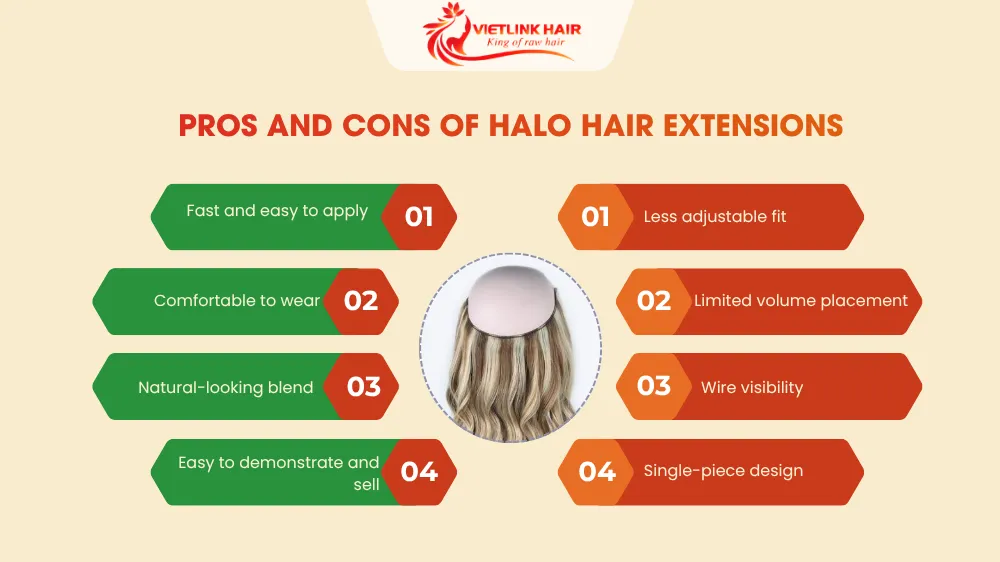 Pros and Cons of Halo Hair Extensions