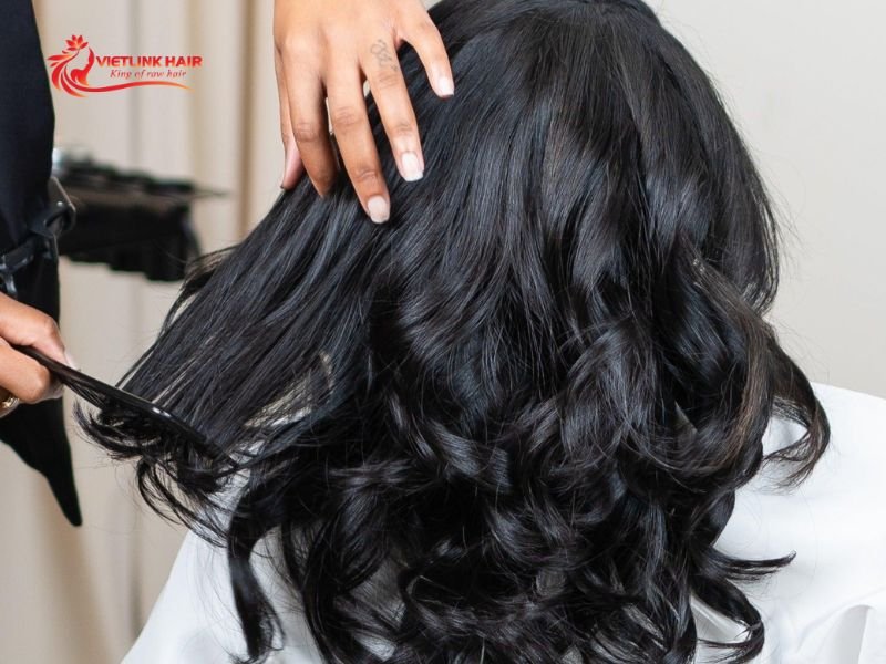 Detangle gently from the ends upward to reduce pulling and friction.