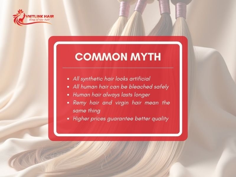Common Myths About Synthetic Hair vs Human Hair