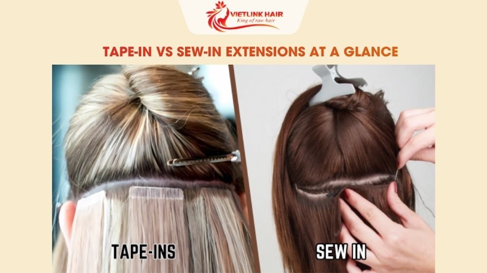 Tape-In vs Sew-In Extensions at a Glance