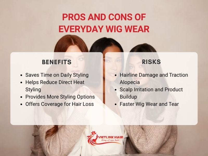 The main benefits and drawbacks of wearing wigs daily.