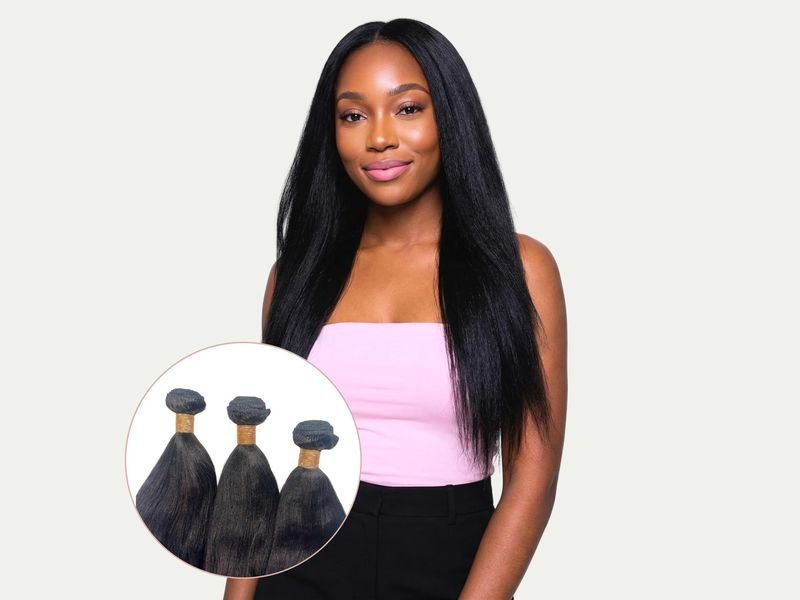 Yaki Straight has a smoother, lightly textured finish inspired by relaxed or pressed hair.