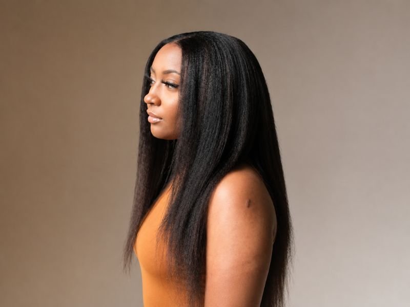 Kinky Straight features more visible texture, body, and volume.