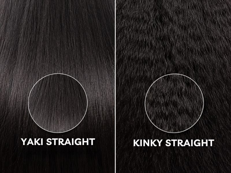 Yaki Straight vs Kinky Straight: texture, volume, and finish compared.